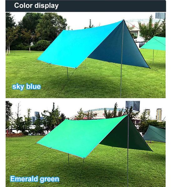 

tents and shelters awning waterproof tarp tent shade ultralight garden canopy sunshade outdoor camping hammock beach sun shelter
