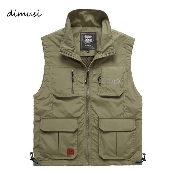

dimusi - men's quick drying vt, breathable et, multi mh pockets, svels fishing clothing, brand clothing, Black;white