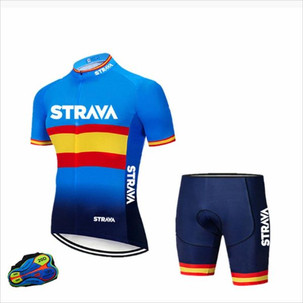 

racing sets mtb men's bike set bicycle suit pro team uniform cycling clothes strava jersey summer anti-uv, Black;blue