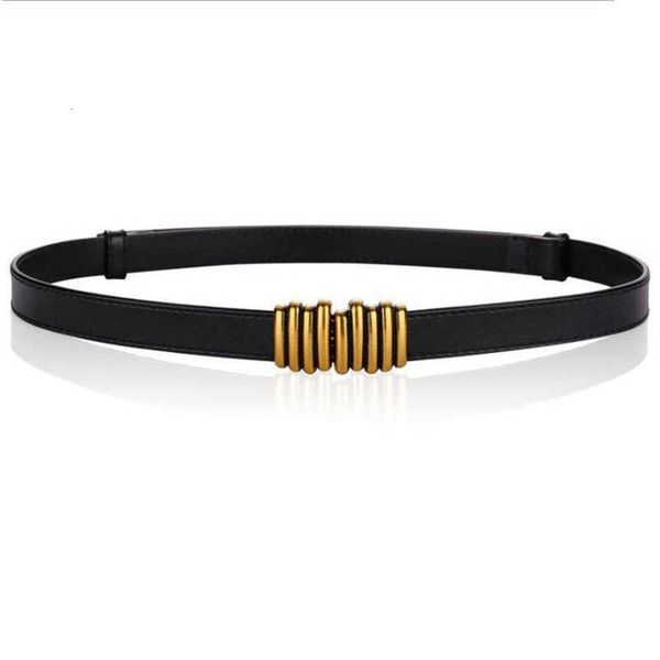 

red women's net belt fashion adjustment leather thin buckle decoration with dress, Black;brown