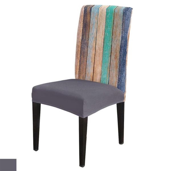

chair covers vintage wood texture printed cover for dining room table chairs kitchen tablecloth home decor