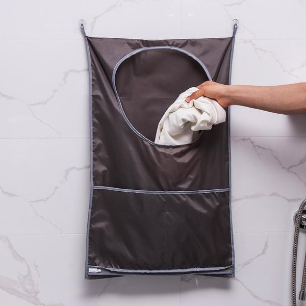 

storage bags laundry bag wall hanging oxford cloth net dirty clothes basket bathroom organization multifunctional toys holder pounch