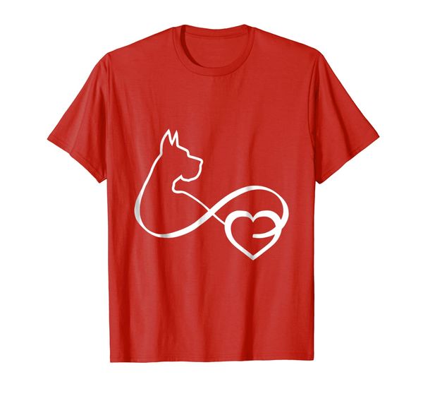 

great dane infinite love t-shirt, White;black