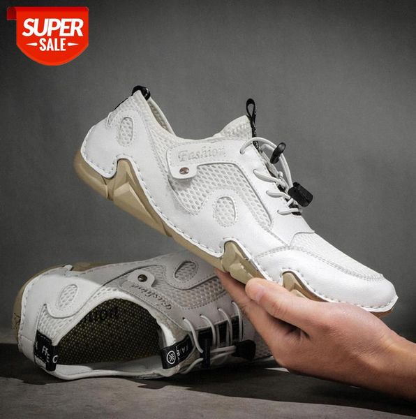 

men's hiking shoes mesh breathable flat-bottom blue sports casual men #tv6n