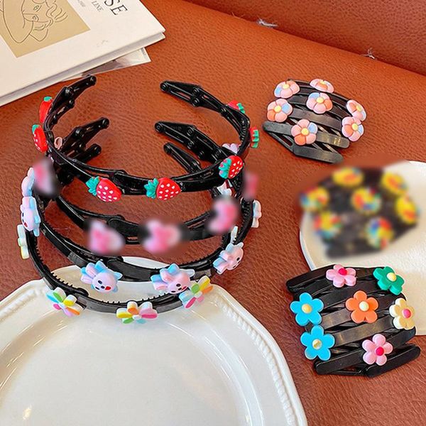 

hair accessories 2021 foldable girls cute cartoon flower animal candy colors hairbands kids sweet decorate headband fashion, Slivery;white