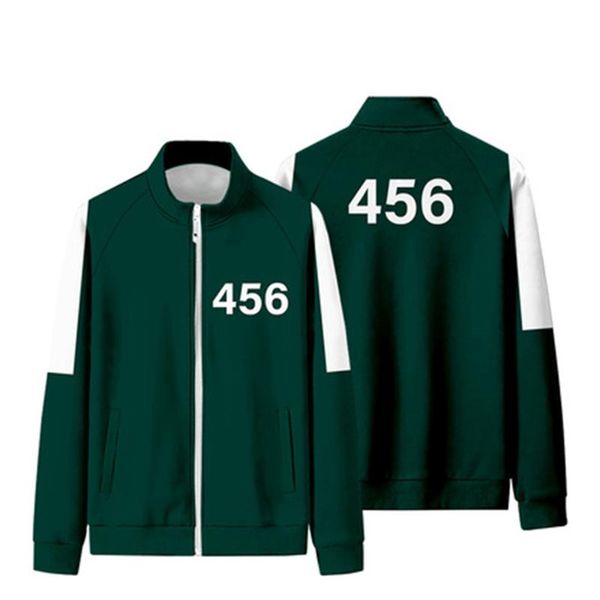 

men's hoodies & sweatshirts squid game jacket li zhengjae same sportswear plus size 456 national tide autumn sweater round six can be c, Black