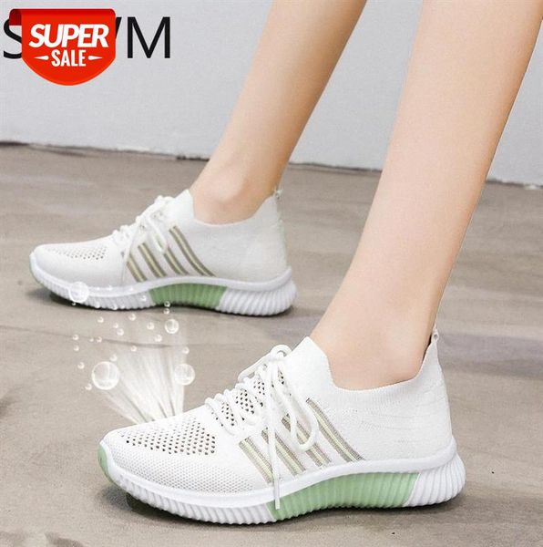 

Knit Flat Sneakers Women Breathable Sock Platform Sneakers Stretch Fabric Casual Shoes Women Soft Sole Trainers 2020 #FM6k