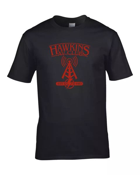 

hawkins rv radio club logo - cult series inspired men's t-shirt, White;black