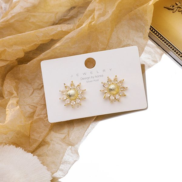 

sunflower ear stud daisy flower earrings girl earrings trendy 2020dio chan contact, Silver