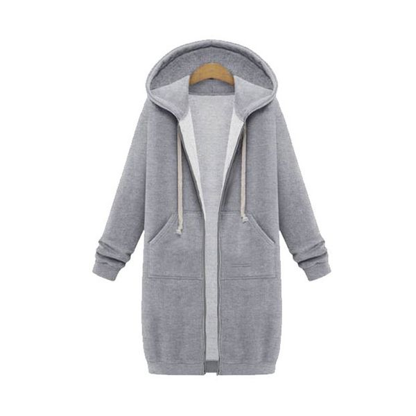 

oversized hooded sweatshirts women autumn winter warm cotton velvet female drawstring hoodies casual ladies pocket long outwear 210507, Black