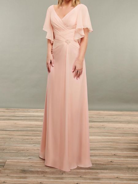 

chiffon bridesmaid dresses long floor length wedding party dress zipper with buttons back, Black;red