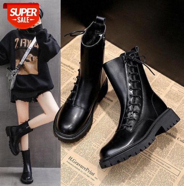 

amano martin boots female british style plus velvet shoes all-match short #t31v