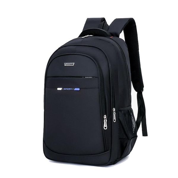 

backpack large capacity men lap15.6 inch nylon waterproof college students high school bag pack black