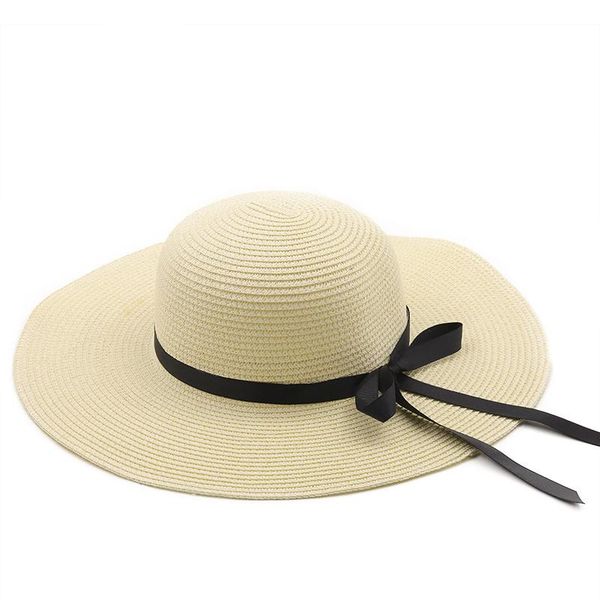 

wide brim hats summer straw hat big beach edge sun bendable block, Blue;gray