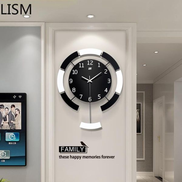 

wall clocks clock living room modern design quartz silent pendulum vintage nordic art home decor reloj de pared saat