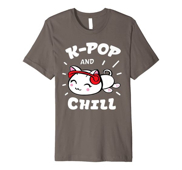 

Cute K-pop and Chill Cat Korean Pop Music Premium T-Shirt, Mainly pictures
