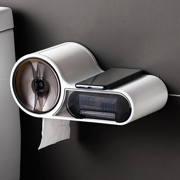 

toilet paper holders holder tissue box plastic dispenser wall mounted roll storage punching