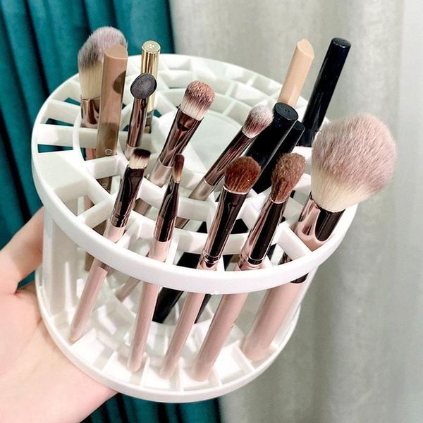 

storage boxes & bins makeup organizer box porous pen holder brush display stand cosmetic