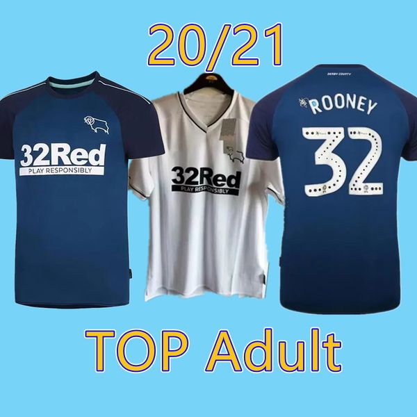 

20 21 derby county football club soccer jerseys 2020 wisdom waghorn martin soccer shirt hamer rooney football uniform, Black