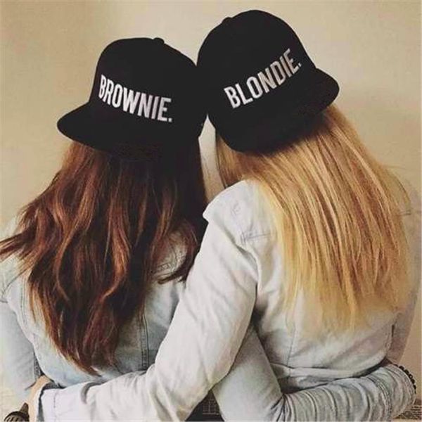 

Blondie Brownie Embroidery Snapback Hats Girlfriend Women Gifts For Her Baseball Caps Hiphop Adjustable Gorras Hip Hop, Blue;gray