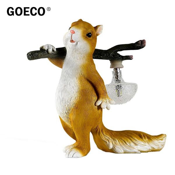 

table lamps adorable squirrel lamp, bedside resin lamp body, with g4 led bulbs, 220v, for home decoration lighting