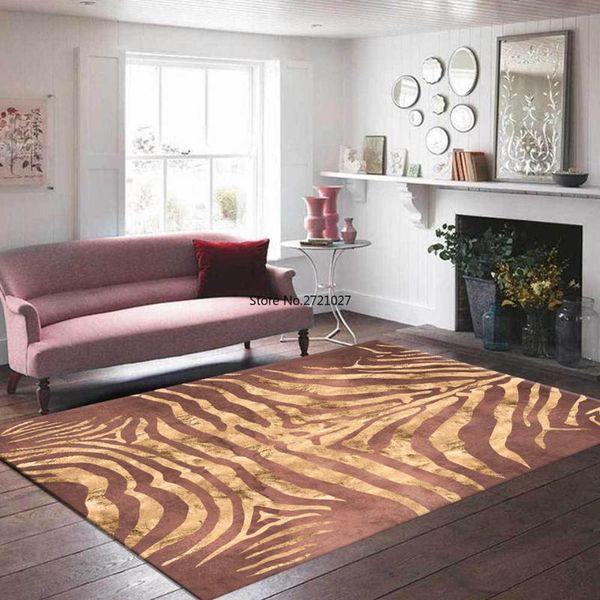 

luxury animal pattern rug tiger zebra printed coffee table carpet living room bedroom mat decoration sofa carpets