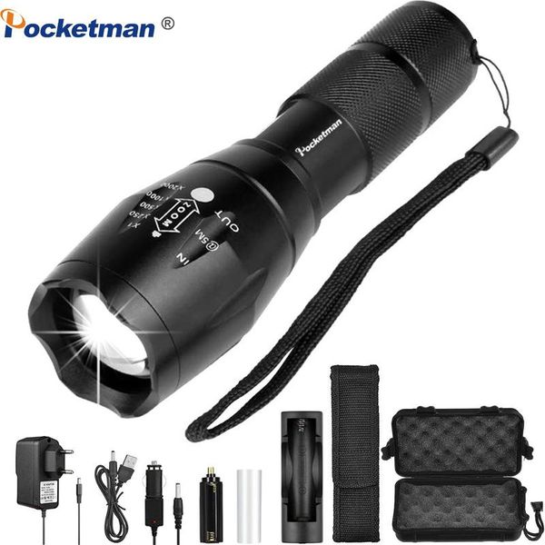 

super bright led ultra linterna torch t6/l2/v6 zoomable bicycle light use 18650 battery waterproof flashlights torches