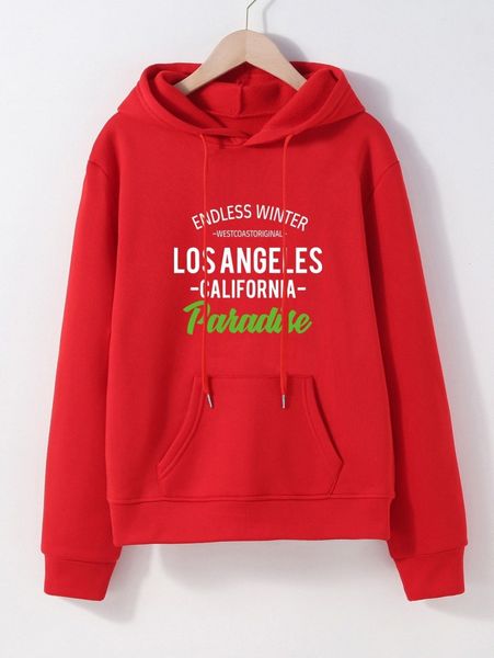 

letter graphic drop shoulder drawstring thermal lined hoodie 22fc#, White;black