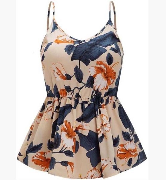 

summer women's large v-neck print suspender vest dress, Black;gray