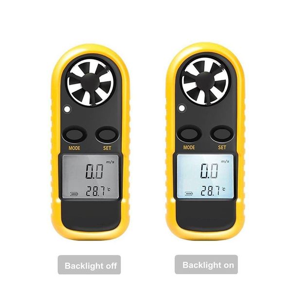 Andere physikalische Messinstrumente Digitales Anemometer Messwerkzeug Windgeschwindigkeitsuhrzähler 30m / s LCD-Handgehalt