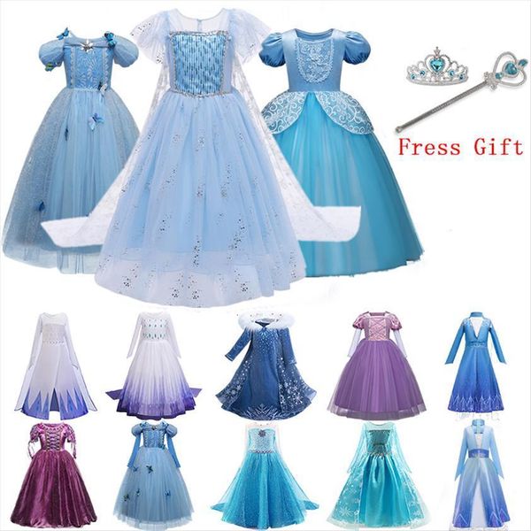 

spring summer short sleeve girls girl dress halloween carnival cosplay kids for wedding birthday party princess costume, Red;yellow
