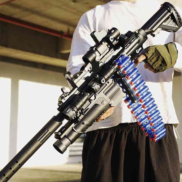 

m416 assault soft bullet children's toy boy machine simulation gatling 3 sniper gun 6 shell throwing 8-year-old 12