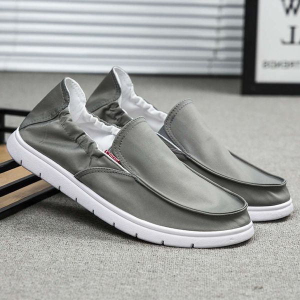 

Casual shoes Summer new men's shoes 2021 Korean fashion casual single breathable old Beijing cloth one foot pedal lazy 0N40, Black