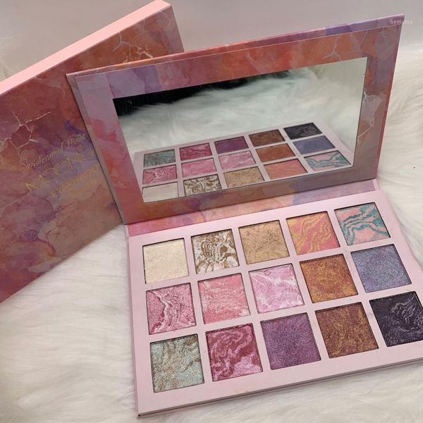 

marble eyeshadow tray waterproof glitter professional makeup palette shimmer cosmetic tsml11