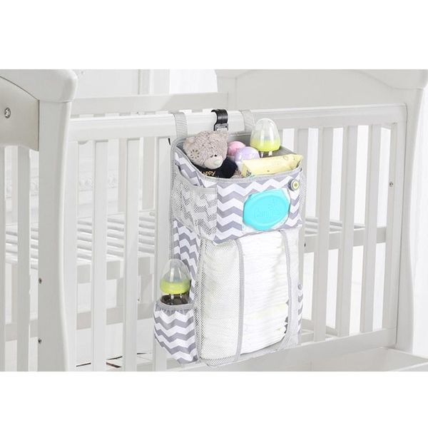 

led night light baby storage organizer crib hanging bag caddy n84e diaper bags