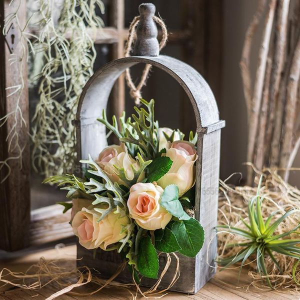 

solid wood hanging basket flowerpot flower gardening box garden balcony decoration vases