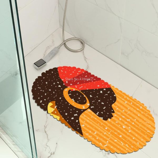 

bath mats african woman bathroom mat room non-slip sucker floor foot