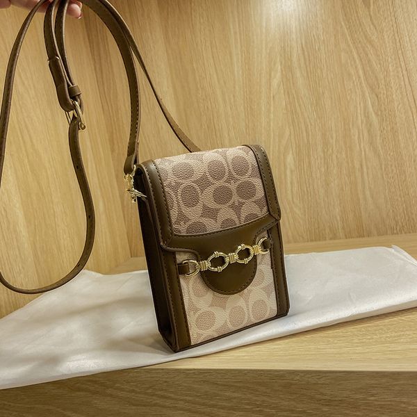 

luxury handbags color matching vertical mobile phone women's bag