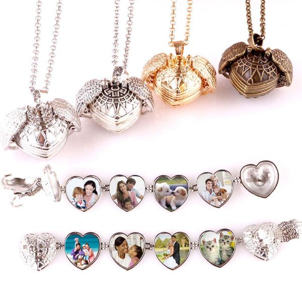 

pendant necklaces trendy 8 po locket magic expanding pos memorable necklace medallion angel heart, Silver