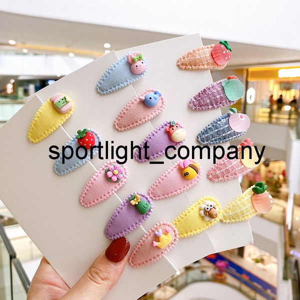 

2022 2/5/10/15 pcs/set baby girls cute cartoon fruit flower ornament hair clips children lovely sweet hairpins kids hair accessories, Slivery;white