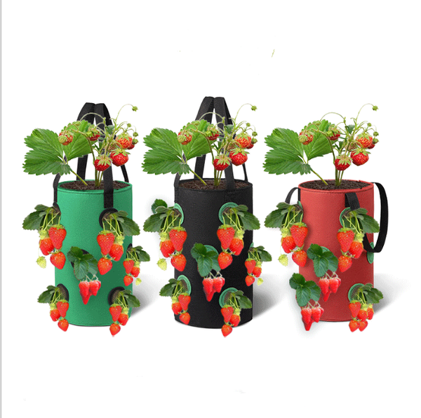 

planters & pots 3 gallon planting grow bag hanging strawberry nonwoven vertical garden plant vegetable potato planter