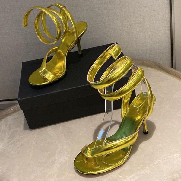 

gold shiny leather flipflops women high heel sandals ankle cross strap party shoes clip-on snakeskin stilettos, Black