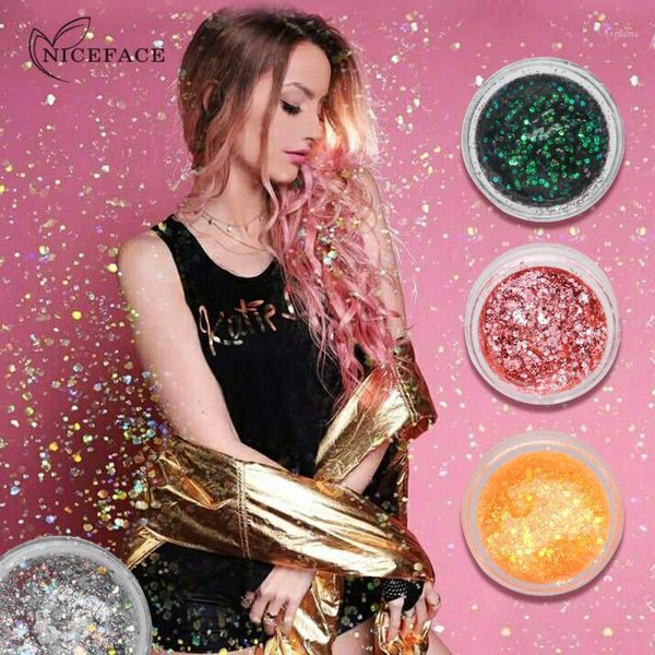 

colors pearlescent sequins eyeshadow paste jelly metallic glitter gel highlight colorful shimmer face festival makeup tslm11