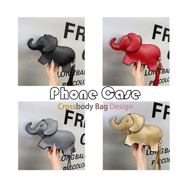 

cell phone pouches 2021 casual cute stitching elephant shoulder bag female trend portable and fashion for 12promax samsungs21