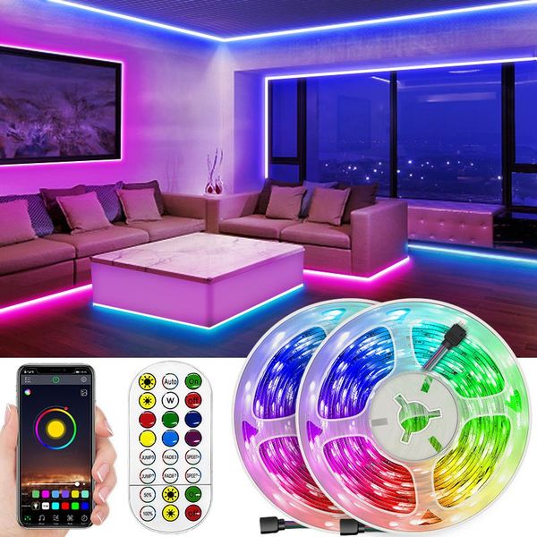 

strips rgb led strip light flexible lamp 5m 10m 15m 20m tape diode smd tv background lighting