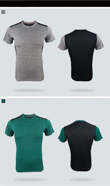 

2021 pure red t-shirt quick-drying clothes summer short-sleeved round neck running men's women's wholesale outdoor sports custom a, Gray;blue