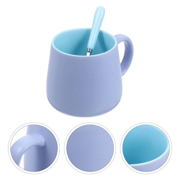 

mugs 1 set 450 breakfast mug practical coffee with lid and spoon