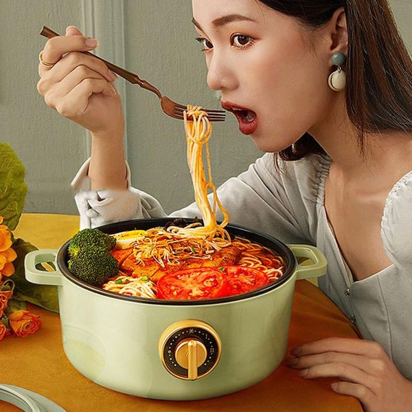 

electric skillets household multi cooker 2.5l multifunctional fry steam cooking noodles pot 1000w non-stick skillet