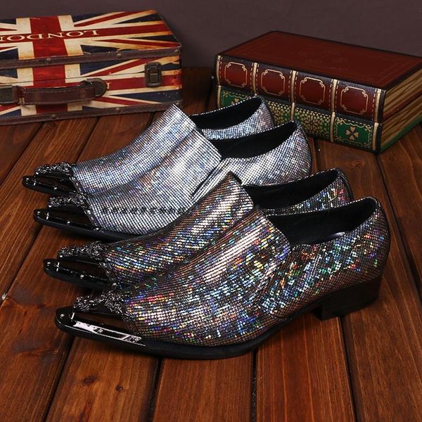 

dress shoes zoabirou mens designer elegant men formal glitter loafers iron toe zapatos hombre vestir pluse size, Black