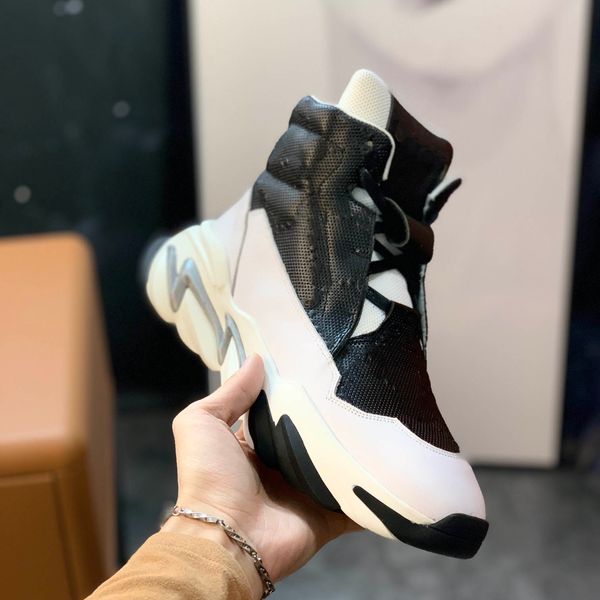 

classic martin boots spring autumn fashion women high shoes 100% leather thick bottom designer men trainers platform woman lace up short sne, Black